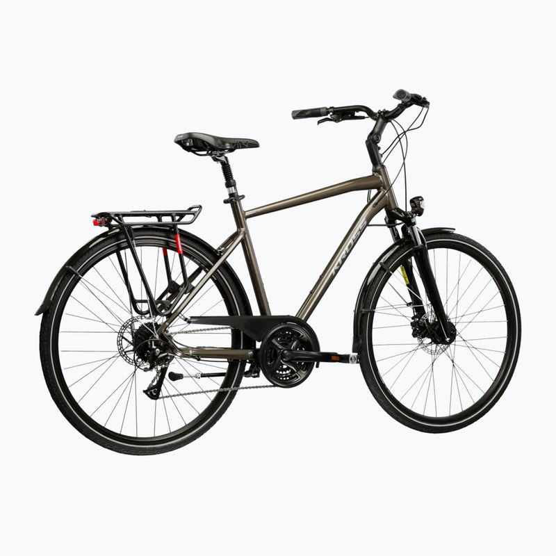 Rower trekkingowy KROSS Trans 4.0 brązowy/srebrny/połysk 3