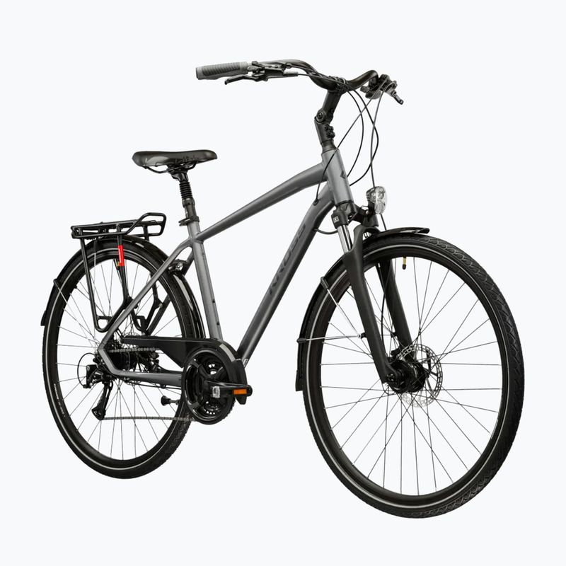 Rower trekkingowy męski KROSS Trans 4.0 szary/czarny/matowy 2
