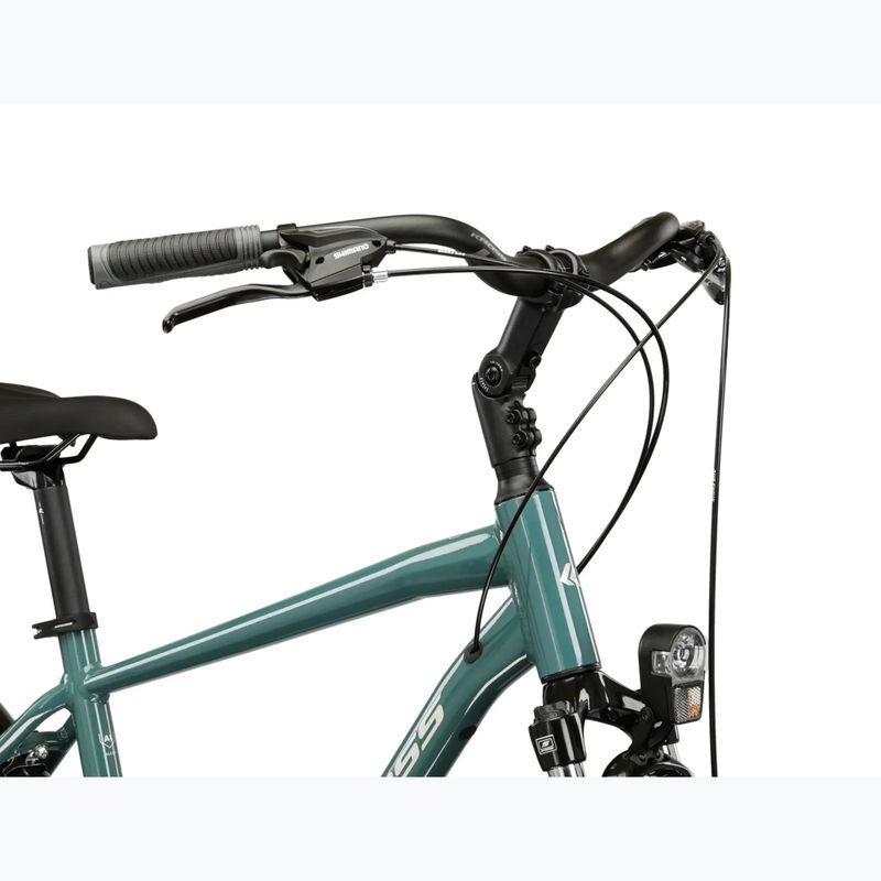 Rower trekkingowy męski KROSS Trans 3.0 zielony/srebrny/połysk 4