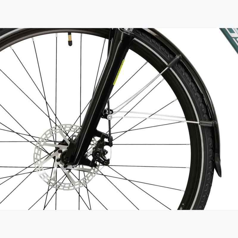 Rower trekkingowy męski KROSS Trans 3.0 zielony/srebrny/połysk 7