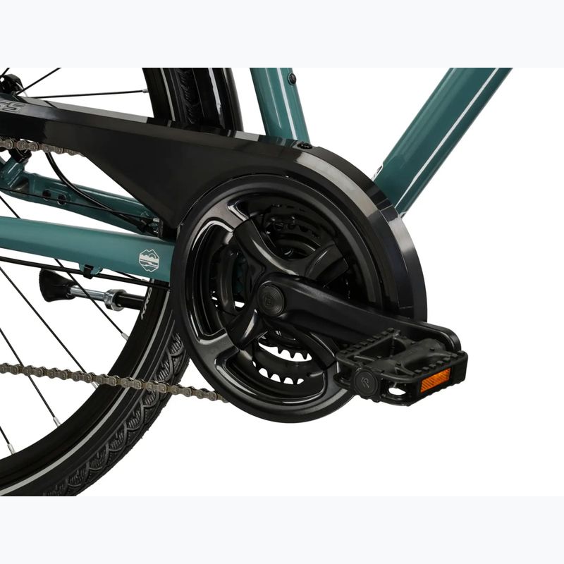 Rower trekkingowy męski KROSS Trans 3.0 zielony/srebrny/połysk 9