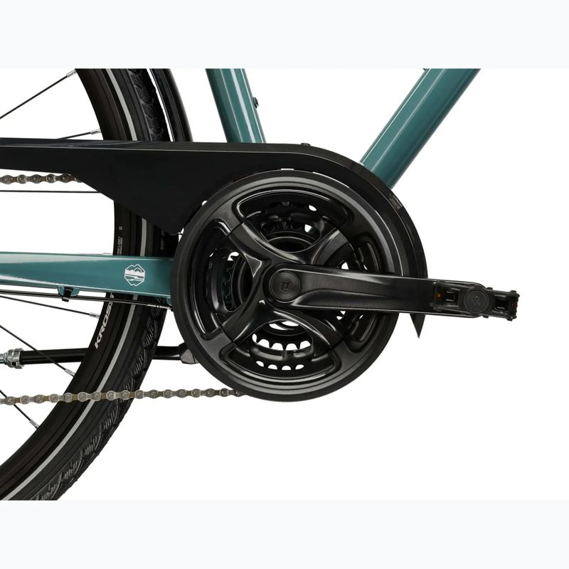 Rower trekkingowy męski KROSS Trans 3.0 zielony/srebrny/połysk 10