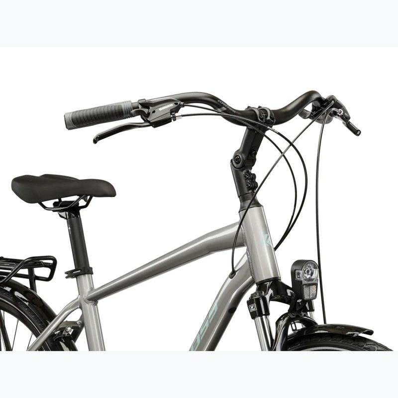 Rower trekkingowy męski KROSS Trans 3.0 srebrny/błękitny/połysk 4
