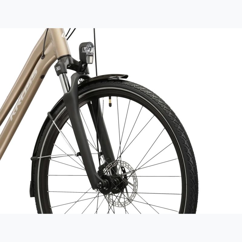 Rower trekkingowy damski KROSS Trans 3.0 W brązowy/srebrny/matowy 5