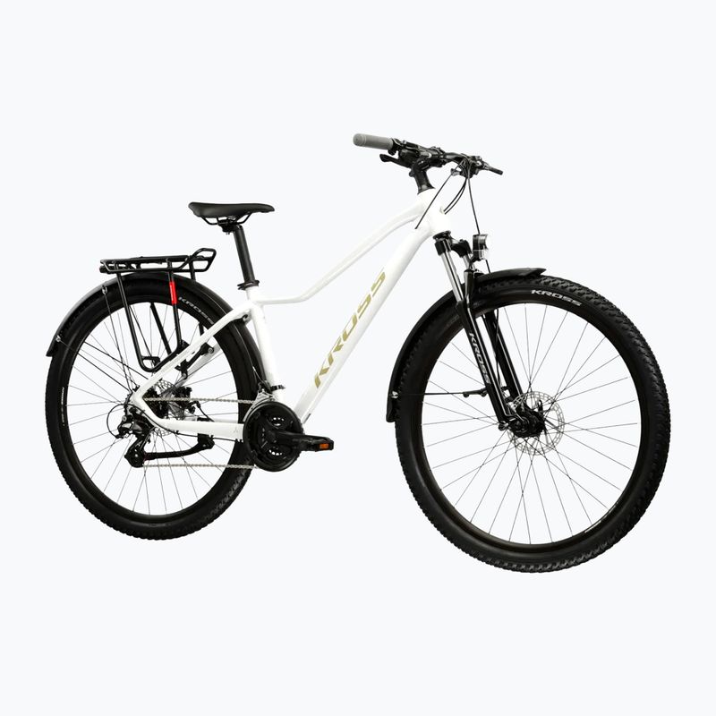 Rower górski damski KROSS Lea 2.0 Eq W 27.5 biały/złoty/połysk 2