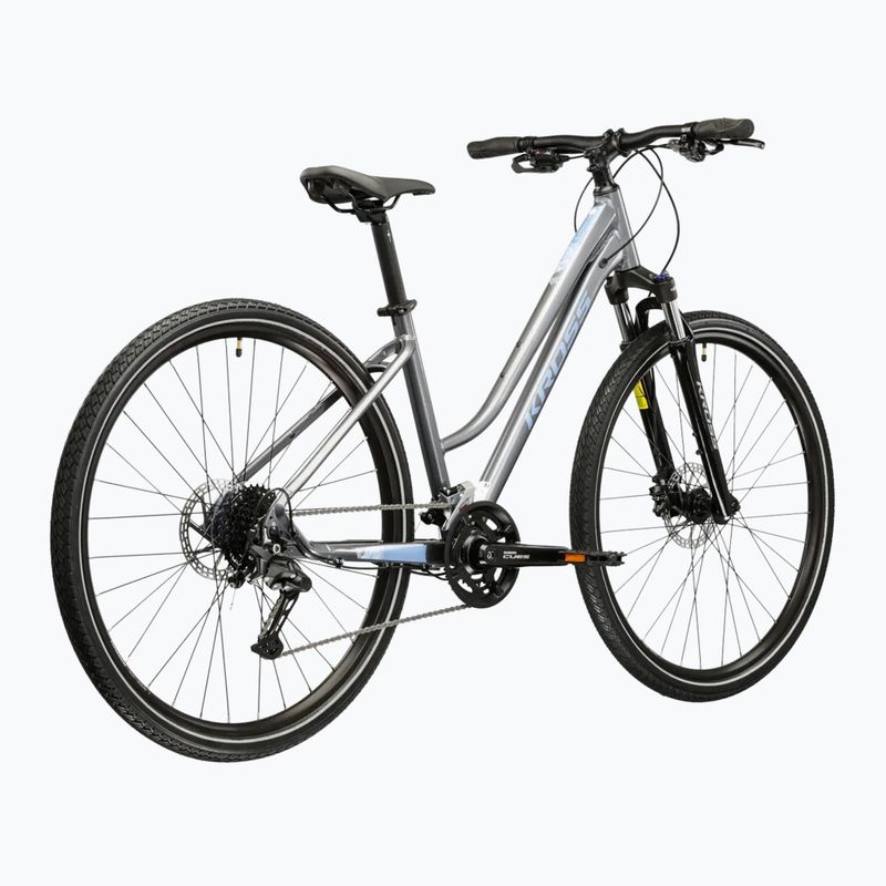 Rower crossowy damski KROSS Evado 5.0 W szary/niebieski/połysk 3