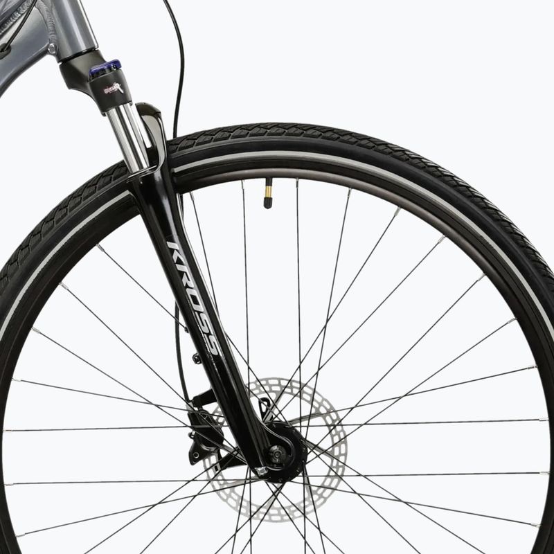 Rower crossowy damski KROSS Evado 5.0 W szary/niebieski/połysk 6