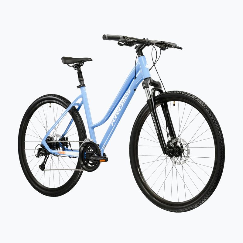 Rower crossowy damski KROSS Evado 3.0 W niebieski/biały/połysk 2
