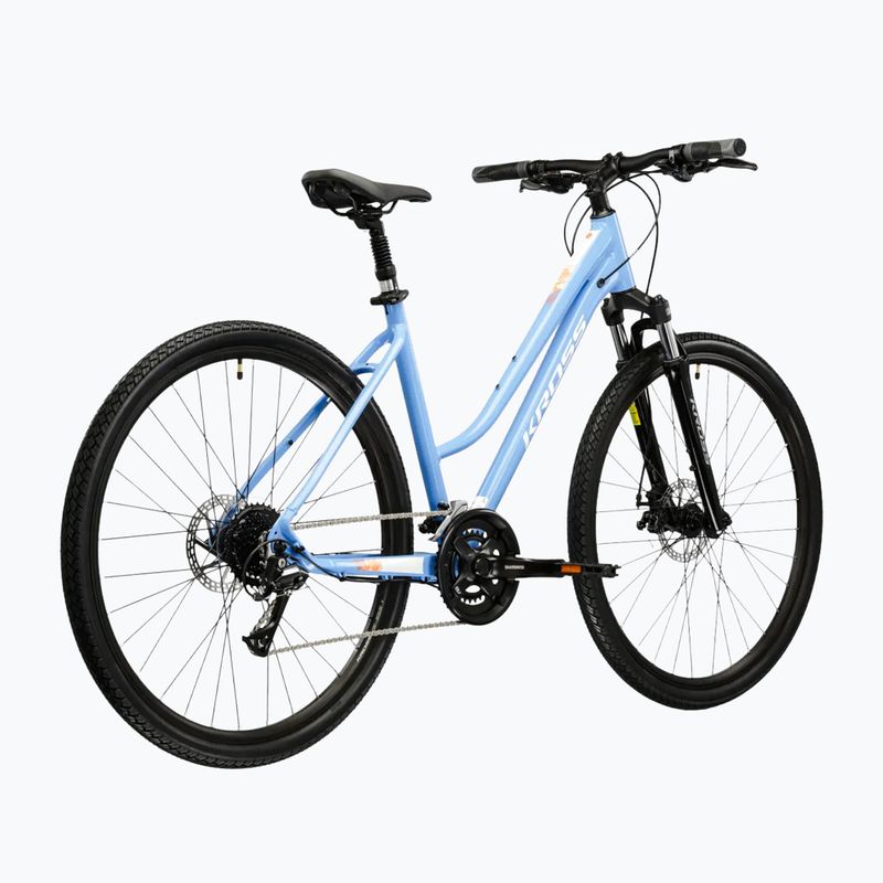 Rower crossowy damski KROSS Evado 3.0 W niebieski/biały/połysk 3