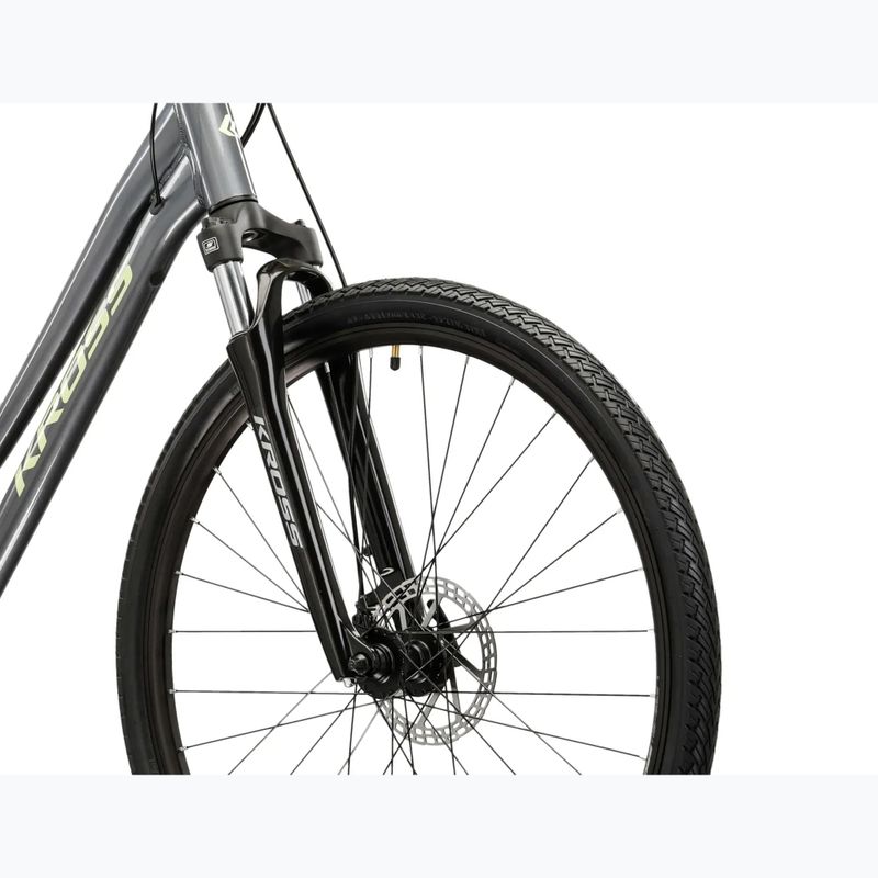 Rower crossowy damski KROSS Evado 3.0 W szary/zielony/połysk 5