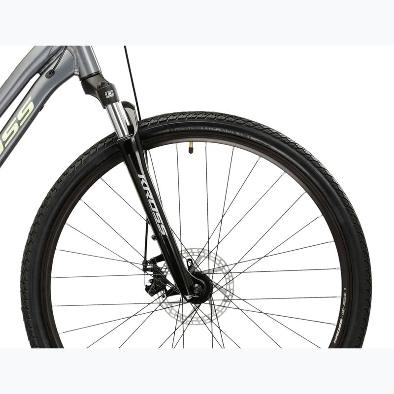 Rower crossowy damski KROSS Evado 3.0 W szary/zielony/połysk 6