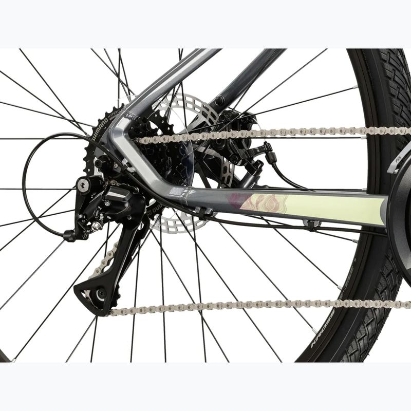 Rower crossowy damski KROSS Evado 3.0 W szary/zielony/połysk 8