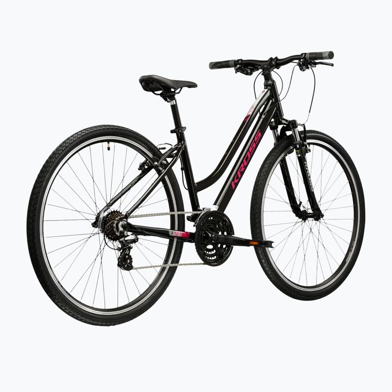 Rower crossowy damski KROSS Evado 2.0 W czarny/różowy 3