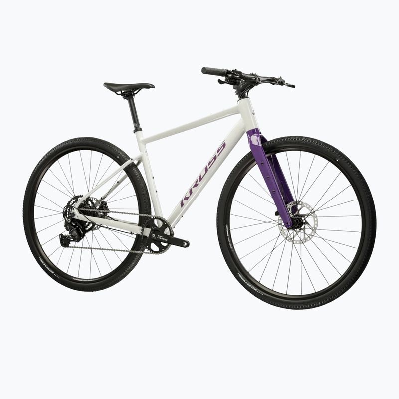 Rower gravelowy KROSS Esker 1.0 FL szary/fioletowy/połysk 2