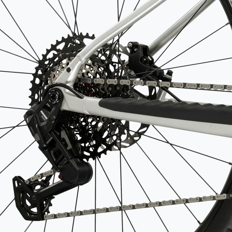 Rower elektryczny damski KROSS Influx Hyb 5.0 W 27.5 el. 800 Wh srebrny/niebieski/połysk 8
