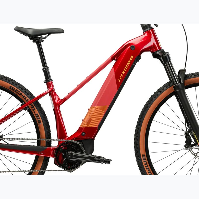 Rower elektryczny damski KROSS Influx Hyb 4.0 W 29 el. 800 Wh rubinowy/bordowy/połysk 12