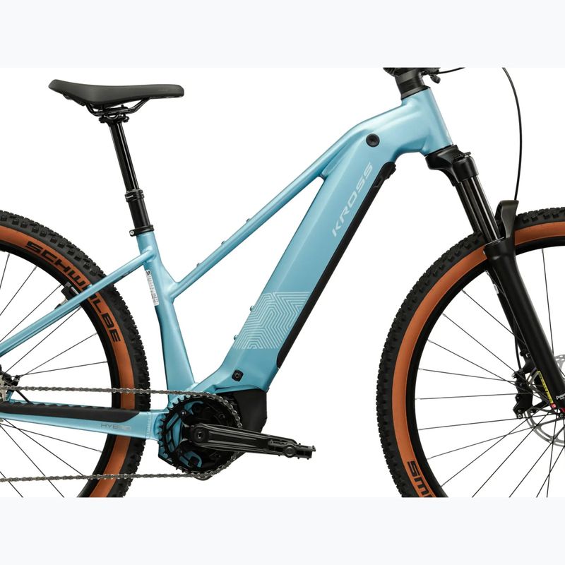 Rower elektryczny damski KROSS Influx Hyb 4.0 W 29 el. 800 Wh niebieski/błękitny/matowy 12