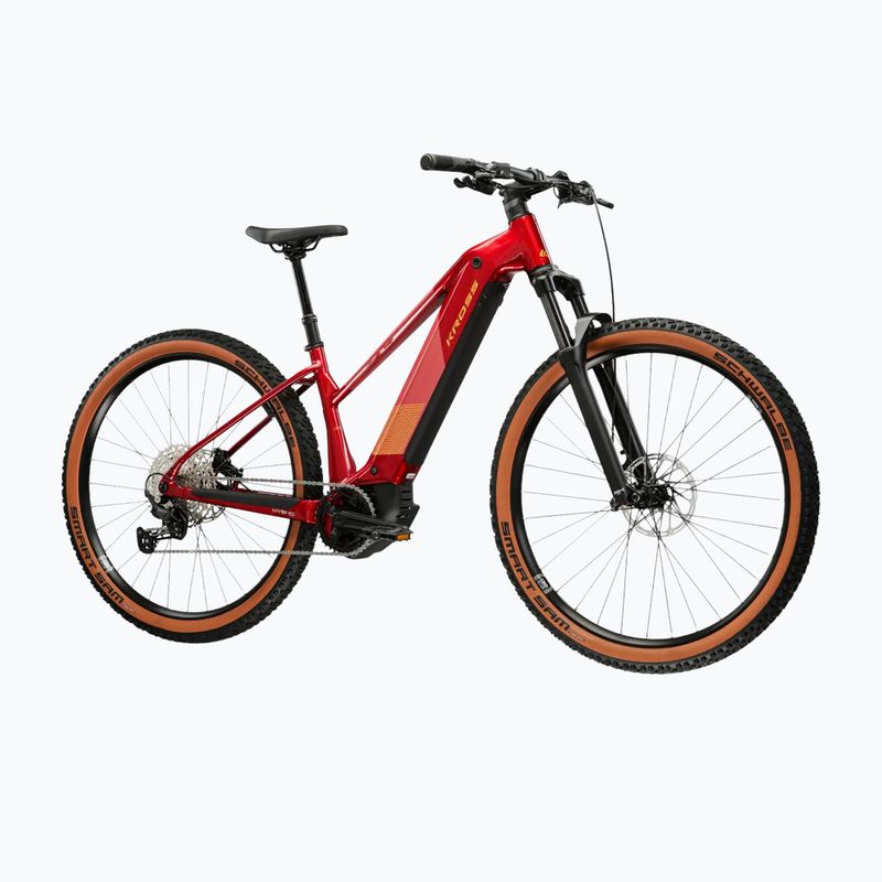 Rower elektryczny damski KROSS Influx Hyb 4.0 W 27.5 el. 800 Wh rubinowy/bordowy/połysk 2
