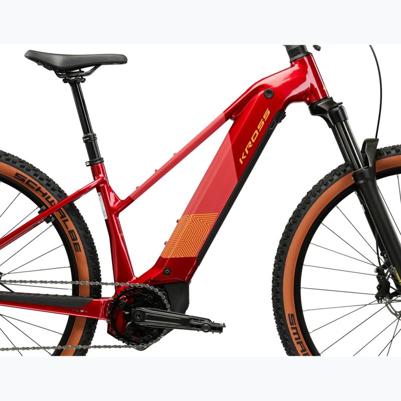 Rower elektryczny damski KROSS Influx Hyb 4.0 W 27.5 el. 800 Wh rubinowy/bordowy/połysk 12