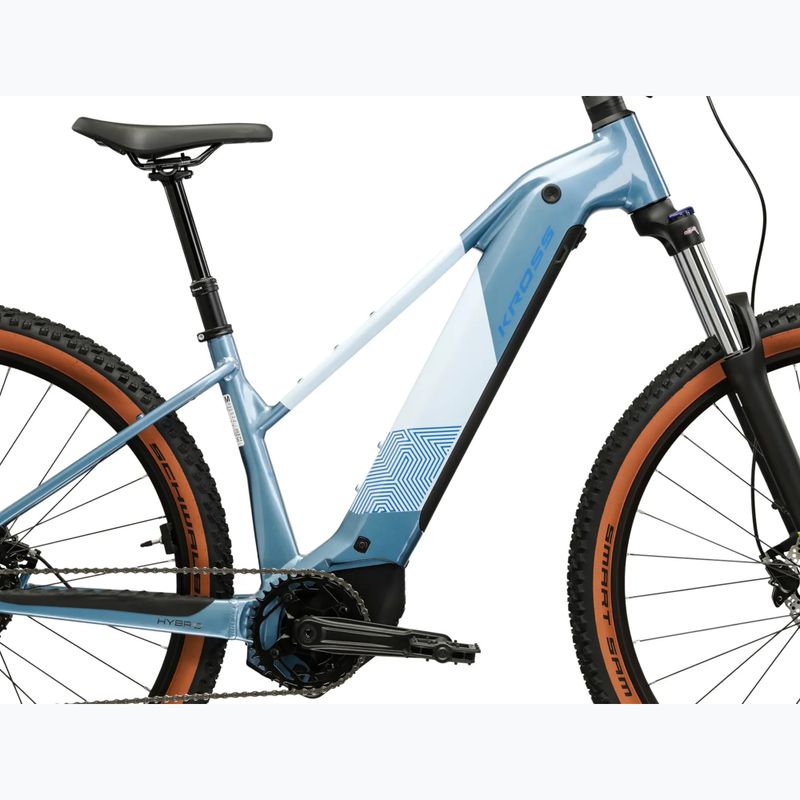 Rower elektryczny damski KROSS Influx Hyb 3.0 29 el. 800 Wh niebieski/błękitny/połysk 12