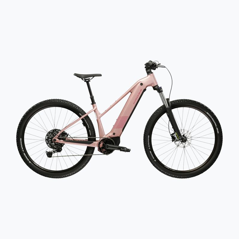 Rower elektryczny damski KROSS Influx Hyb 3.0 29 el. 800 Wh różowy/bordowy/matowy