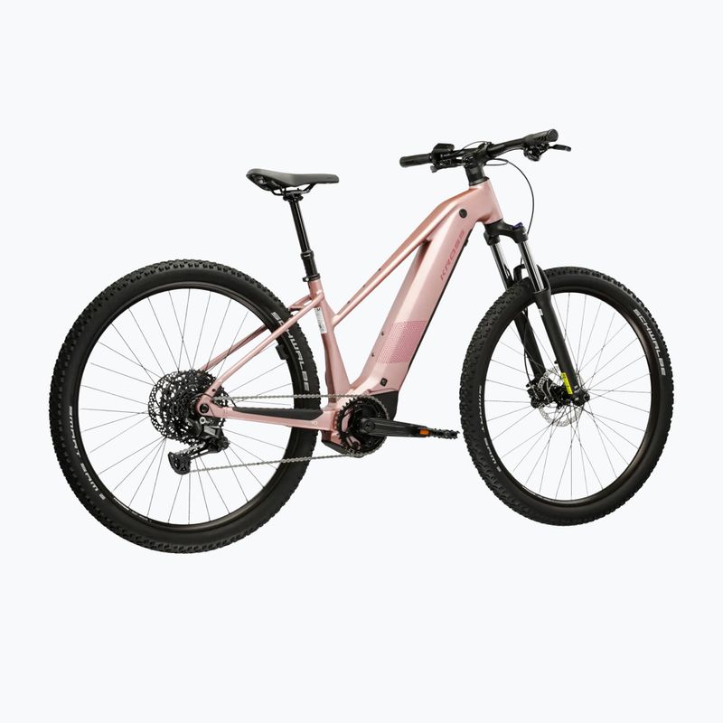 Rower elektryczny damski KROSS Influx Hyb 3.0 29 el. 800 Wh różowy/bordowy/matowy 3