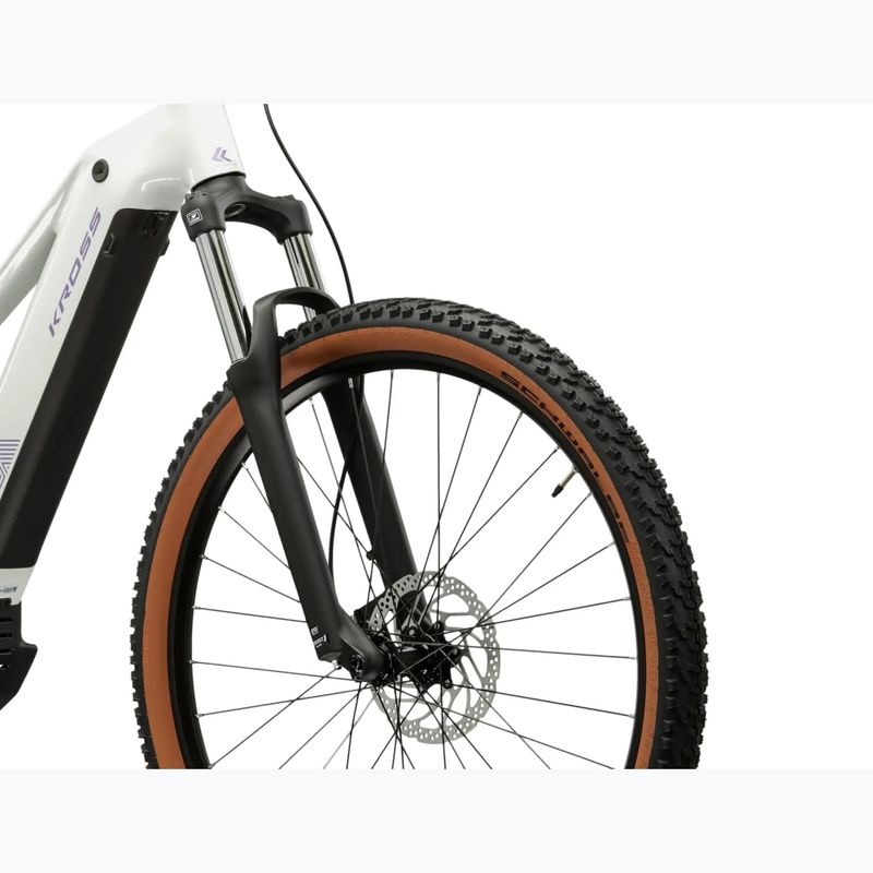 Rower elekryczny damski KROSS Influx Hyb 2.0 29 el. 600 Wh perłowy/fioletowy/połysk 5