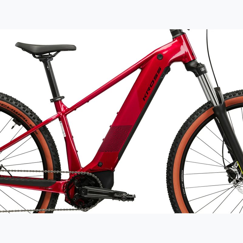 Rower elekryczny KROSS Influx Hyb 2.0 29 el. 600 Wh rubinowy/czarny/połysk 12