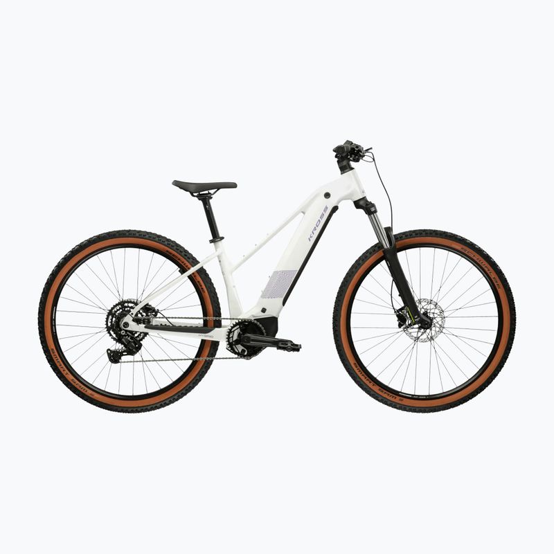 Rower elekryczny damski KROSS Influx Hyb 2.0 27,5 el. 600 Wh perłowy/fioletowy/połysk