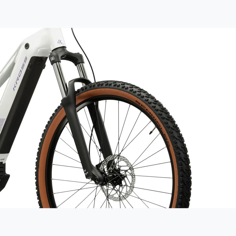 Rower elekryczny damski KROSS Influx Hyb 2.0 27,5 el. 600 Wh perłowy/fioletowy/połysk 6