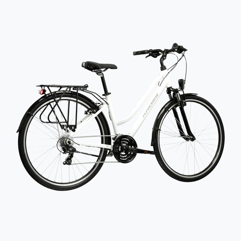 Rower trekkingowy damski KROSS Trans 1.0 W biały/szary/połysk 3