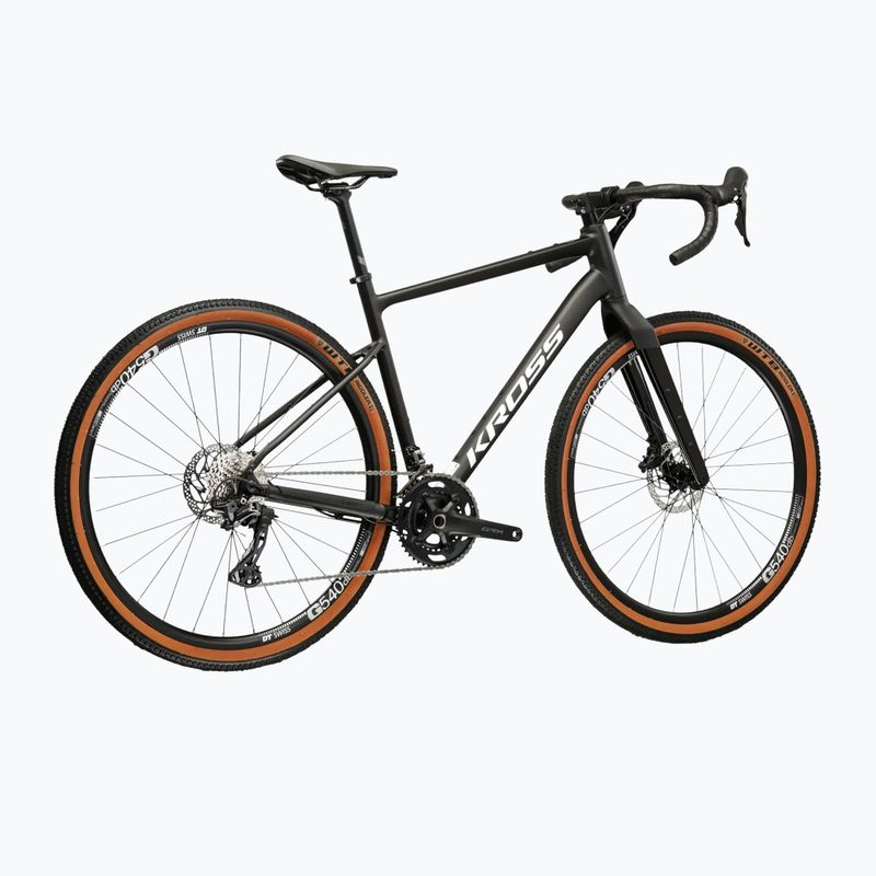 Rower gravelowy KROSS Esker 6.0 czarny/biały/mat/połysk 3