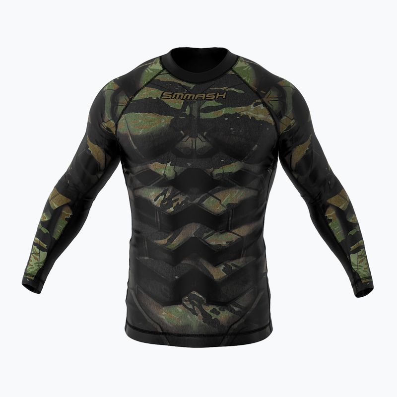 Rashguard longsleeve męski SMMASH Tiger Armour zielony