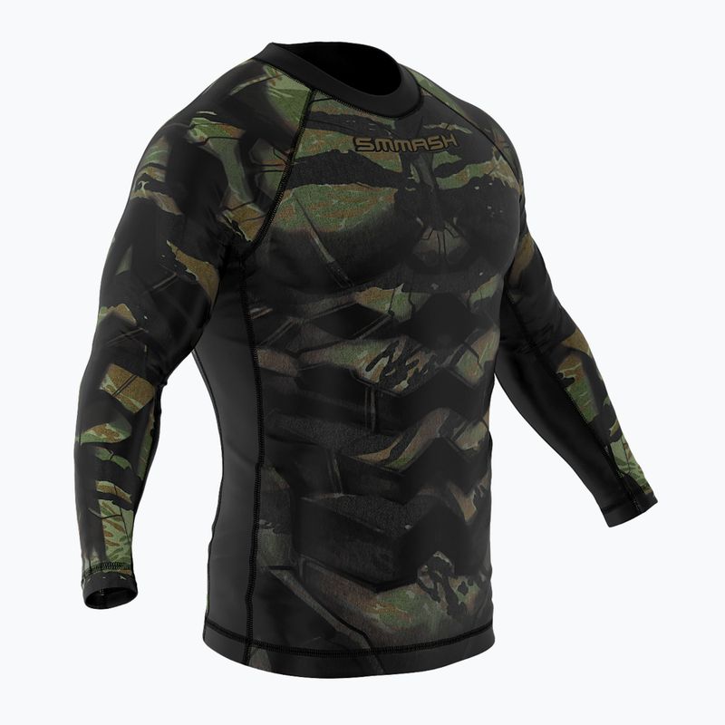 Rashguard longsleeve męski SMMASH Tiger Armour zielony 4