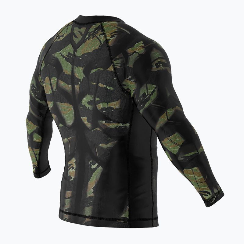 Rashguard longsleeve męski SMMASH Tiger Armour zielony 5