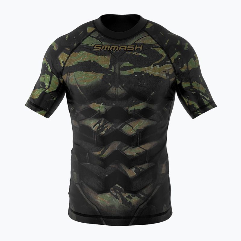 Rashguard dziecięcy SMMASH Tiger Armour zielony