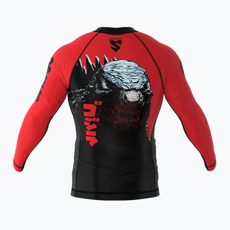 Rashguard longsleeve męski SMMASH Zilla czerwony 2