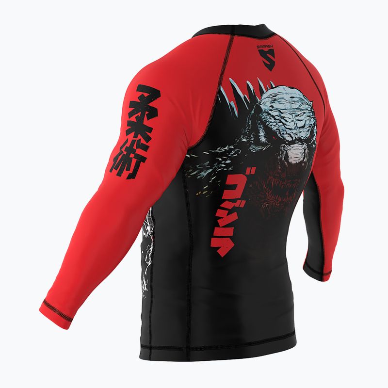 Rashguard longsleeve dziecięcy SMMASH Zilla czerwony 5