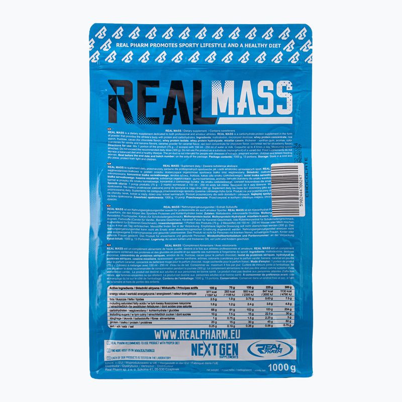 Gainer Real Pharm Real Mass 1 kg chocolate 2