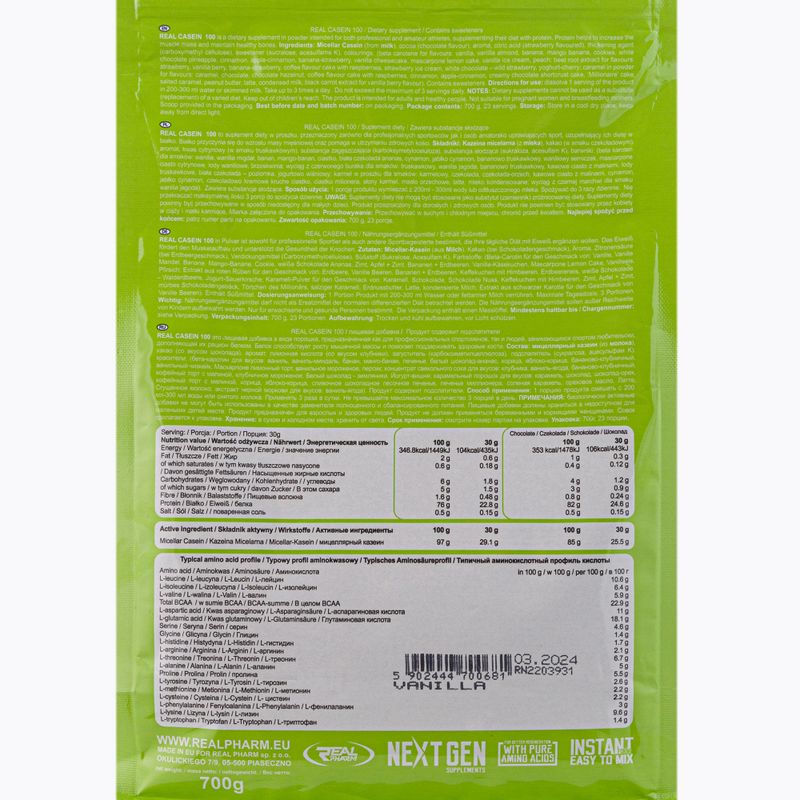 Kazeina Real Pharm Real Casein Vanilla 2