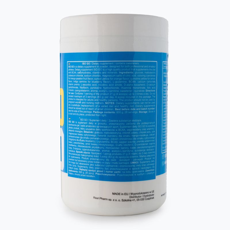 Napój izotoniczny Real Pharm ISO GO 600 g orange 3