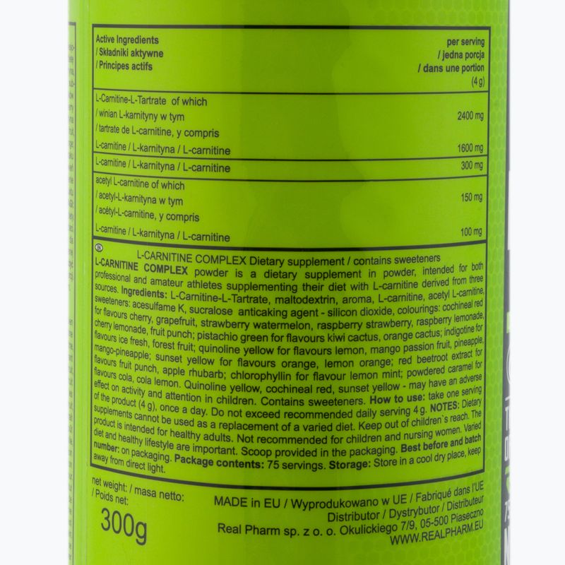 L-karnityna Real Pharm L-Carnitine Complex Rasberry-Strawberry 2