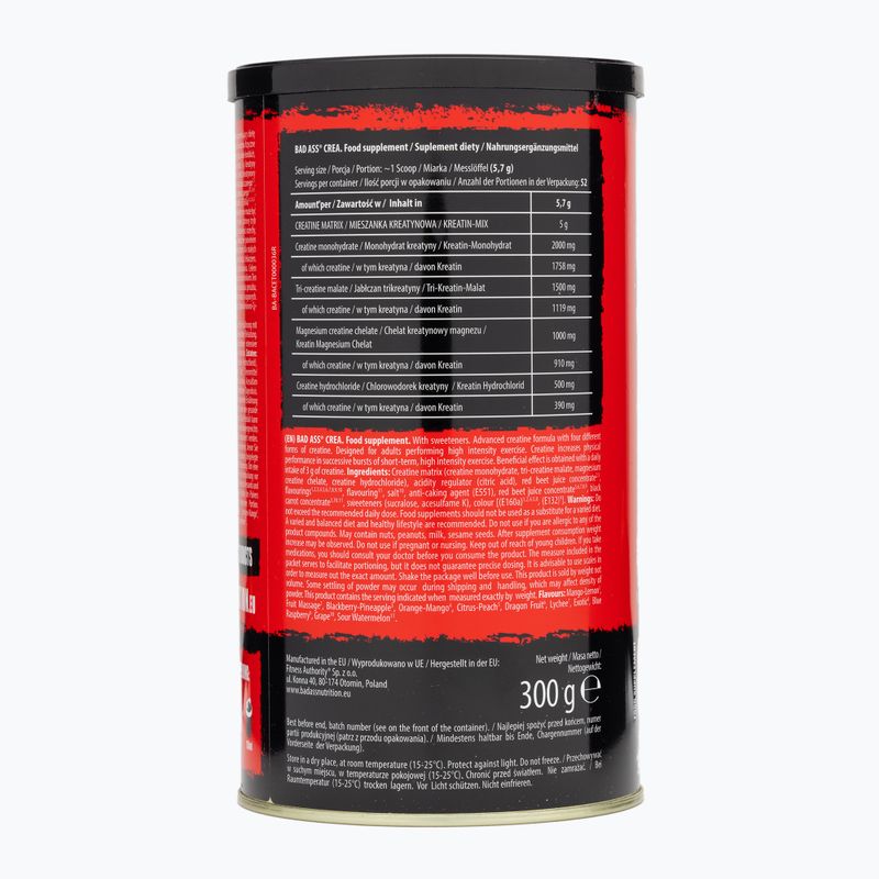 Kreatyna Fitness Authority Bad Ass Crea 300 g fruit massage 2