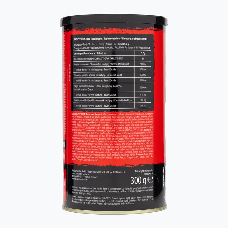 Kreatyna Fitness Authority Bad Ass Crea 300 g citrus/ peach 2