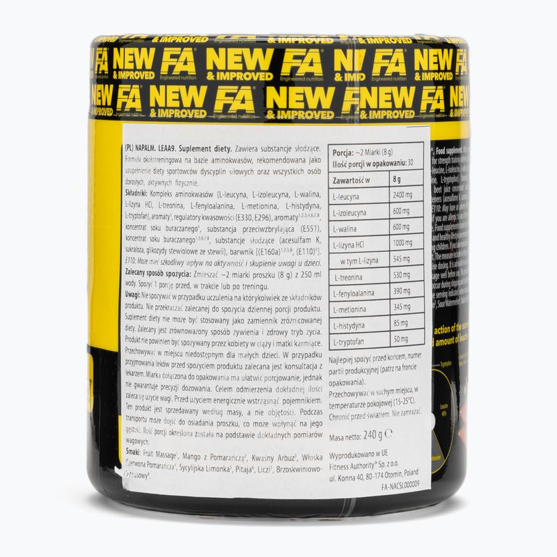 Aminokwasy Fitness Authority Napalm Leaa9 240 g sicilian lime 2