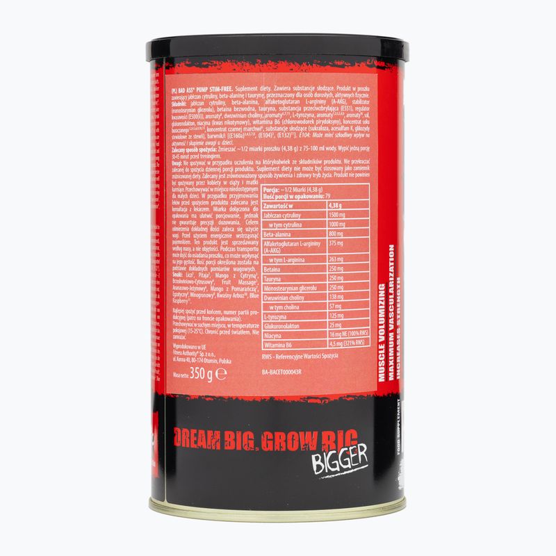 Suplement Fitness Authority Bad Ass Pump Stim-Free 350 g exotic 2