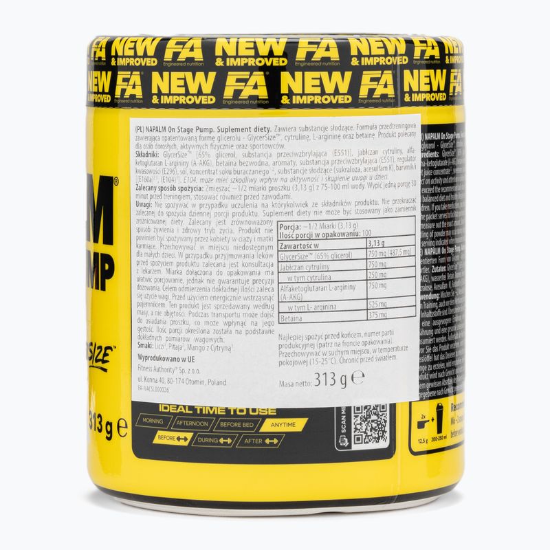 Przedtreningówka Fitness Authority Napalm On Stage Pump 313 g dragon fruit 2