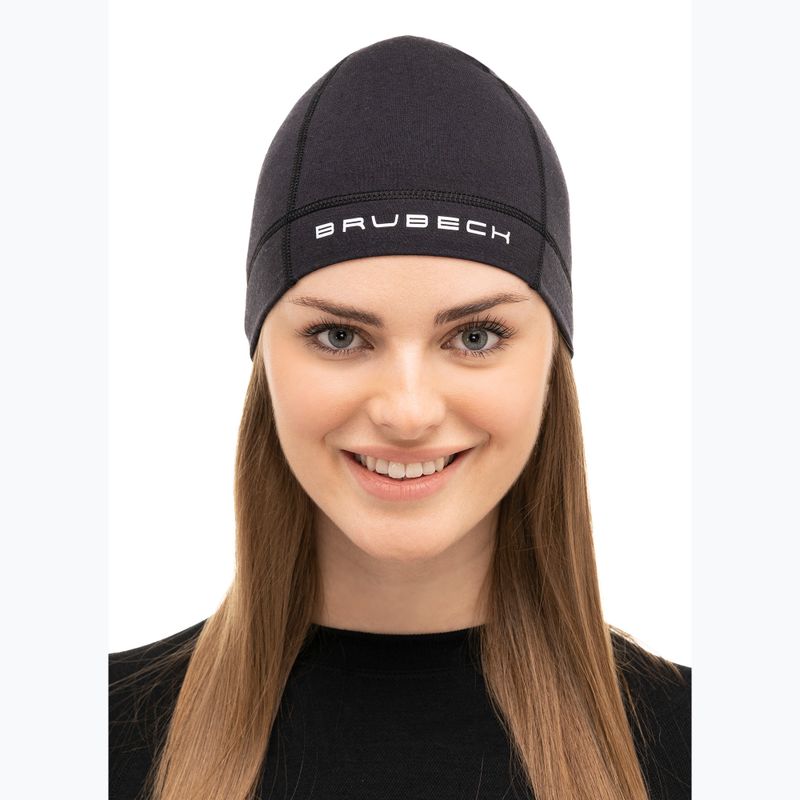 Czapka termoaktywna Brubeck Active Wool czarny 2
