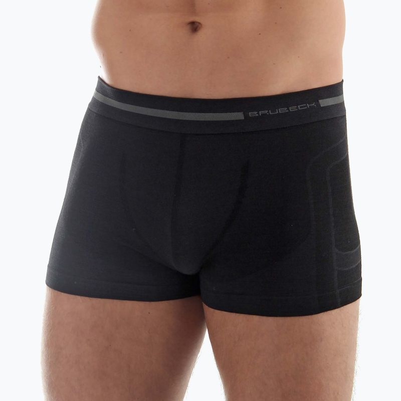 Bokserki termoaktywne męskie Brubeck Comfort Wool czarny 2