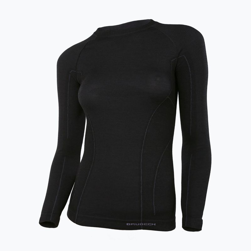 Bluza termoaktywna damska Brubeck Active Wool czarny 3